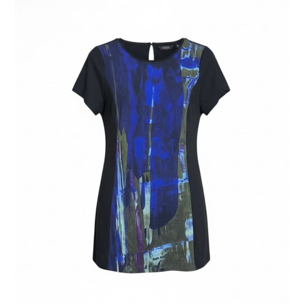 Simply Vera Vera Wang NWT Autumn Romance Abstract Shift Dress Black Blue Sz 1X